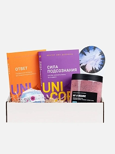 Подарочный набор с книгами «Ответ», «Сила подсознания» и средствами для ванны