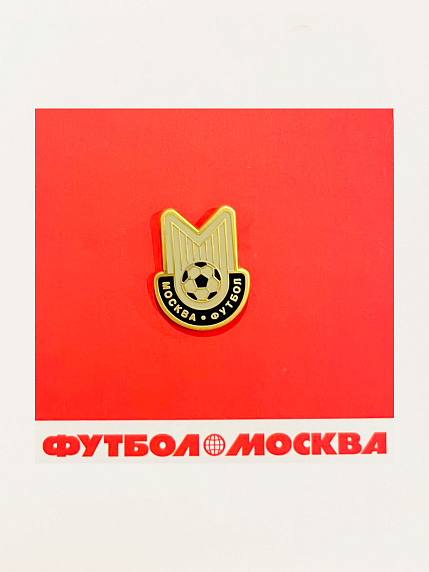 Металлический значок 2ФМ, чёрно-белый, фото 1.