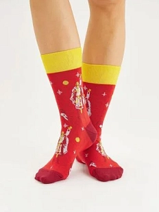 Носки «Путь воина», р-р 38-41, малиновые