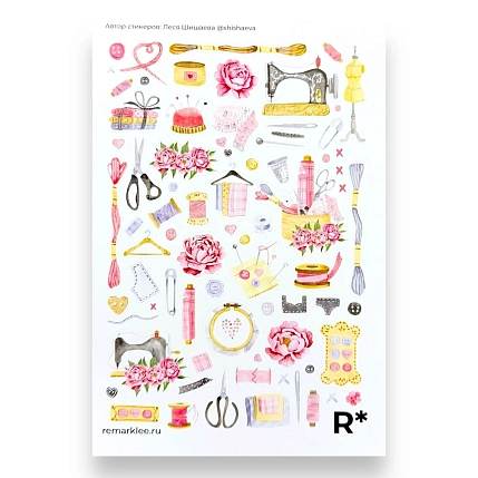 Стикерпак Remarklee* «Нитки да иголки», фото 1.