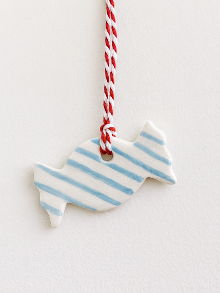 Ёлочная игрушка из керамики «Конфета», 3,5 см, фото 1.