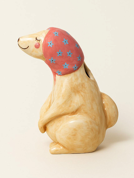 Ваза «Собака в косынке», керамика, фото 2.