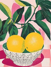 Постер интерьерный «Два лимона в белой вазе», А2