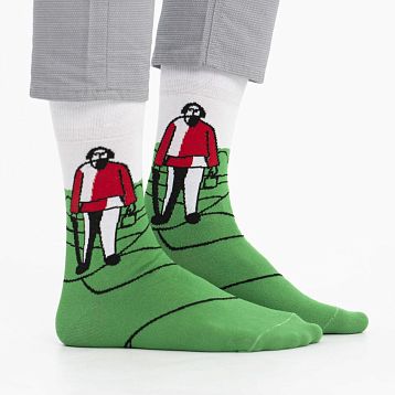 Носки «На сенокосе», р-р 38-41, зелёные, фото 1.