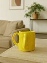 Кружка ручной работы NF ceramics «Нос», жёлтая, 400 мл, превью фото 3