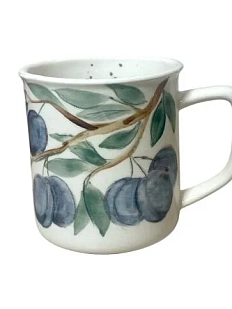 Кружка ручной работы Верба керамика «Сливы», цилиндр, керамика, 450 мл