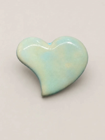 Брошь из керамики КерамЕлКа «Blue Heart», фото 1.