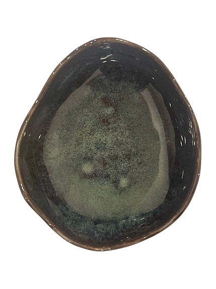 Тарелка ручной работы Скорлупа дракона малая VELES «Полночь волшебства», фарфор, фото 2.