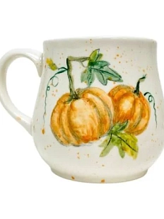 Кружка ручной работы Верба керамика «Тыквы», круглая, керамика, 350 мл