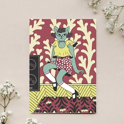 Скетчбук Валя Карнавалова «Девушка-кошка», А5, 200 страниц, фото 2.