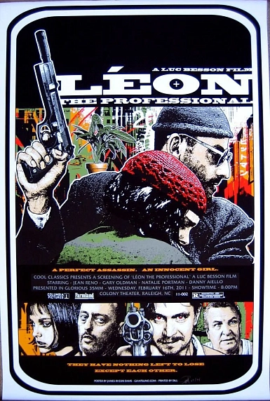 Кинопостер «Леон», А4, черный, фото 1.