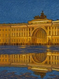 Обложка на студенческий билет DARI DARI «Ночная Дворцовая площадь», экокожа