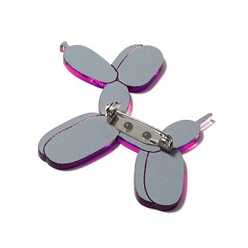 Брошь «Собака из воздушных шариков», розовая, оргстекло, фото 3.