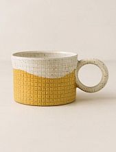 Кружка ручной работы «Вафельная», бежевая, керамика, 300 мл