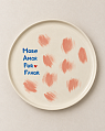Тарелка ручной работы Hands in Clay «More amor», розовая, полуфарфор, 25 см, превью фото 1