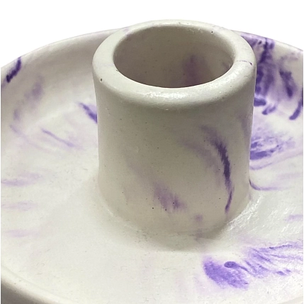 Подсвечник круглый, фиолетовый, фото 3.