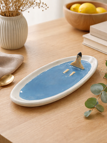 Тарелка с фигуркой купальщицы, 20 см, фото 4.