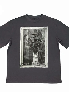 Оверсайз футболка «Окно возможностей», Barking Store, XL тёмно-серый, муж.