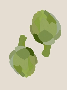 Постер интерьерный «Артишоки», А4