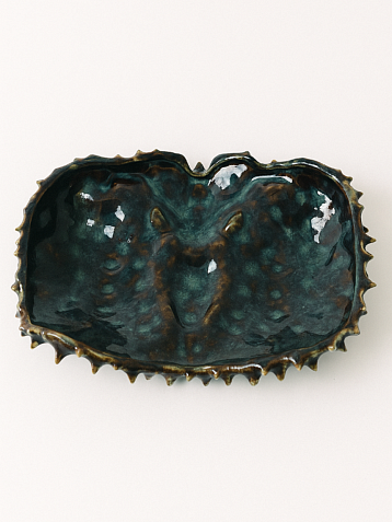 Тарелка ручной работы Голова краба VELES «Полночь Волшебства», фарфор, фото 1.