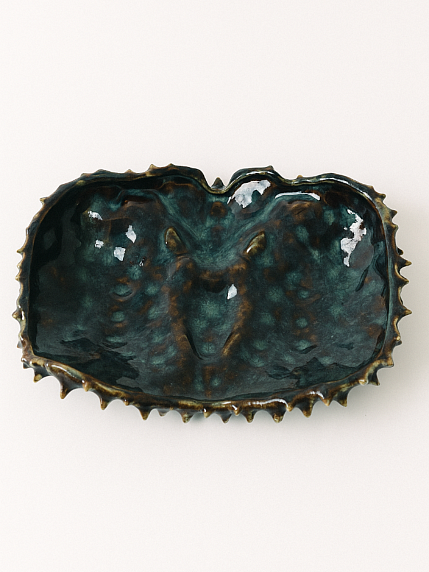 Тарелка ручной работы Голова краба VELES «Полночь Волшебства», фарфор, фото 1.