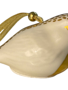 Игрушка на ёлку «Птица», бело-золотистая