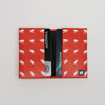 Мини-кошелёк кардхолдер New Wallet «New Overlook», красный, фото 5.