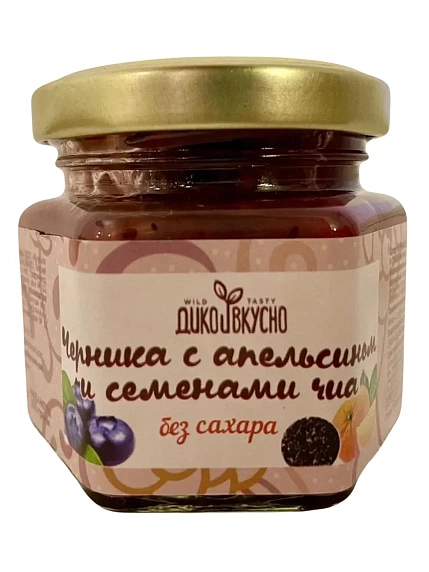 Десерт Дико Вкусно «Черника с апельсином и семенами чиа», 100 гр, фото 1.