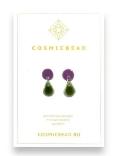 Серьги-капли в ассортименте, фарфор