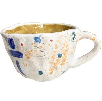 Кружка ручной работы с абстракцией, фото 1.