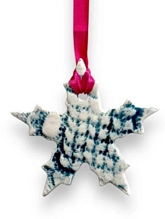 Ёлочная игрушка Elizabeth Madar «Снежинка», 6,5 см, керамика
