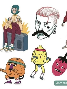 Стикерпак Валя Карнавалова «Спортивный лимон», А5, 9 наклеек