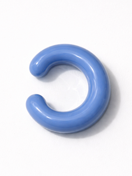 Кафф глянцевый Лампджой, стекло, васильковый, фото 1.