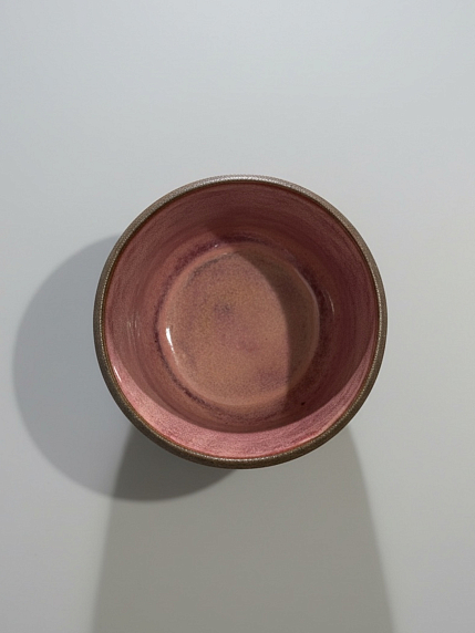 Стакан ручной работы с надписью «Slow living», коричневый, керамика, 350 мл, фото 4.