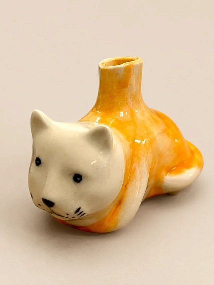 Подсвечник из керамики Мария Гордеева «Котик», 8 см, фото 2.