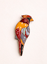 Брошь ручной работы «Красный кардинал», Partala ceramics, превью фото 1
