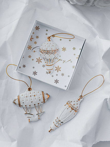 Игрушка новогодняя фарфоровая Bulygin «Воздушный шар», фото 2.