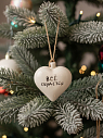 Ёлочная игрушка сердце «Всё сбудется», керамика, превью фото 3