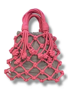 Авоська ручной работы, розовая