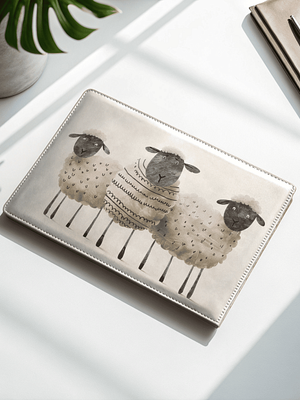 Обложка на студенческий билет «Три барашка», экокожа, фото 2.