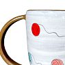Кружка ручной работы с росписью Лис и котик с клубочком, керамика, 450 мл, превью фото 4