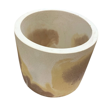 Кашпо Детали решают «Средняя деталь», бетонное, бежево-молочный, фото 4.