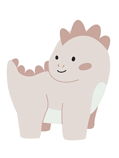 Брелок DARIDARI «Розовый динозаврик», 5 см