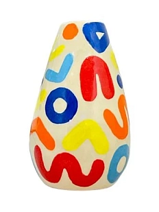 Ваза ручной работы Малёма с росписью «Абстракция», керамика