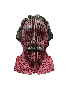 Собранный картонный бюст 3D «Эйнштейн»