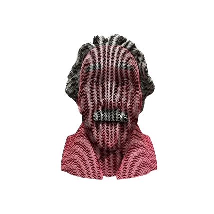 Собранный картонный бюст 3D «Эйнштейн», фото 1.
