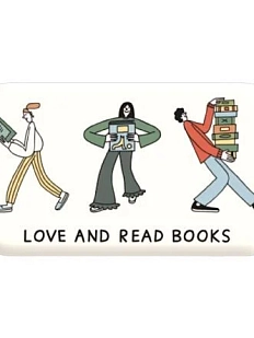 3Д Стикер на телефон «Love and read books», объёмный