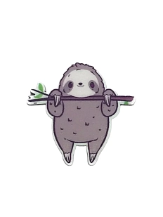 Брошь «Ленивец на веточке»