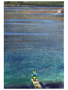 Постер интерьерный Василий Аникин «На пирсе», А3