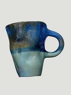 Кружка ручной работы «Орбита», синяя, керамика, 400 мл